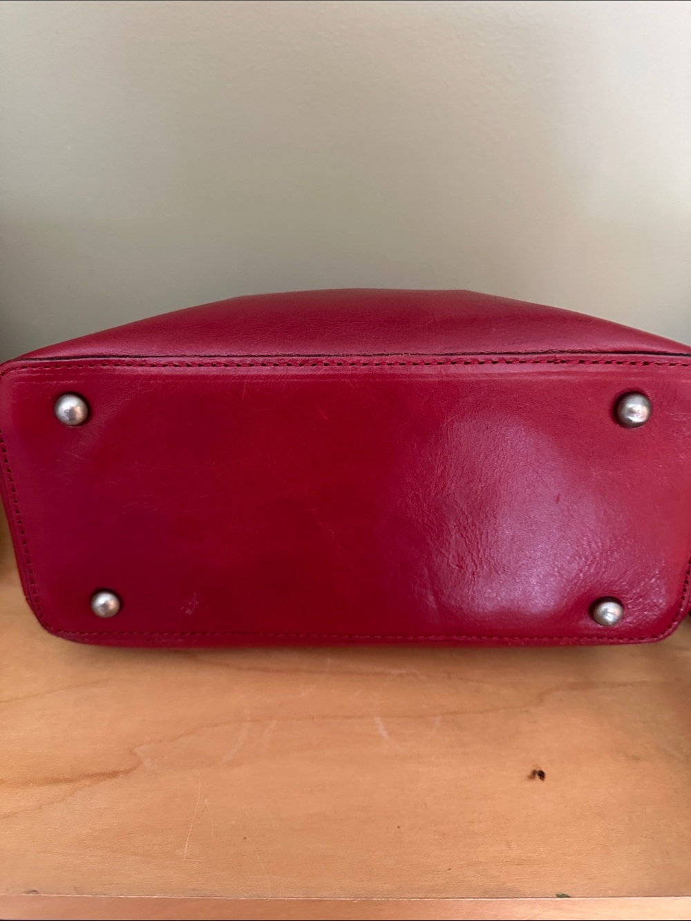Patricia Nash Women's Red Leather Shoulder Bag - - Picture 4 of 11
